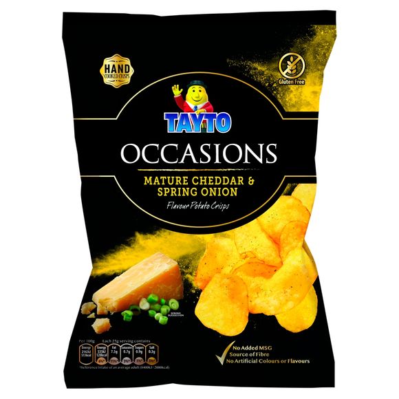 Occasions Mature Cheddar & Spring Onion Flavour Potato Crisps 125g Tayto